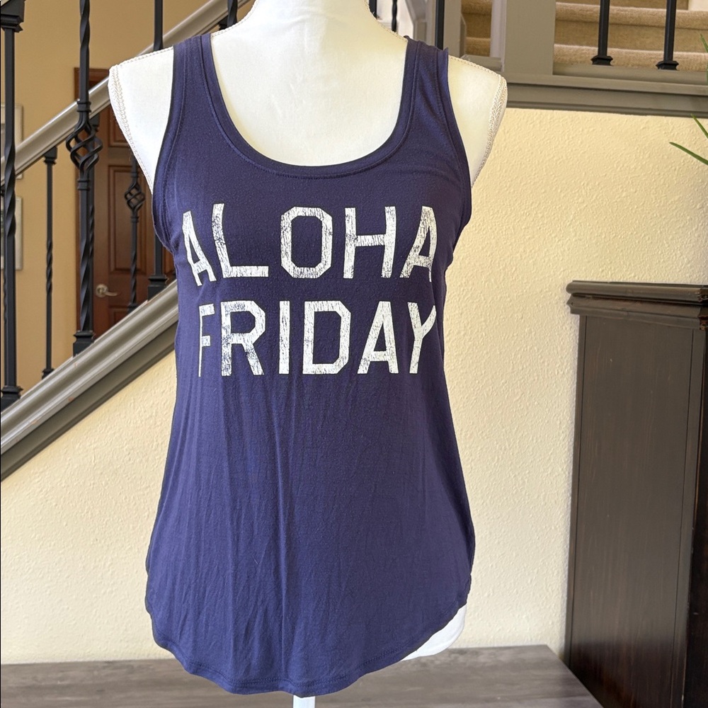 Grayson Threads Blue Aloha Friday Tank Top Size XS